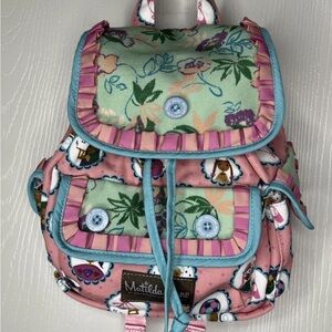 Matilda Jane Floral Kids Backpack in Pink and Green
